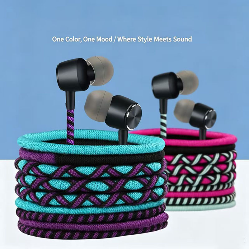 Audiophile Headphone Wired - Проводные наушники-вкладыши с плетеным кабелем 3,5